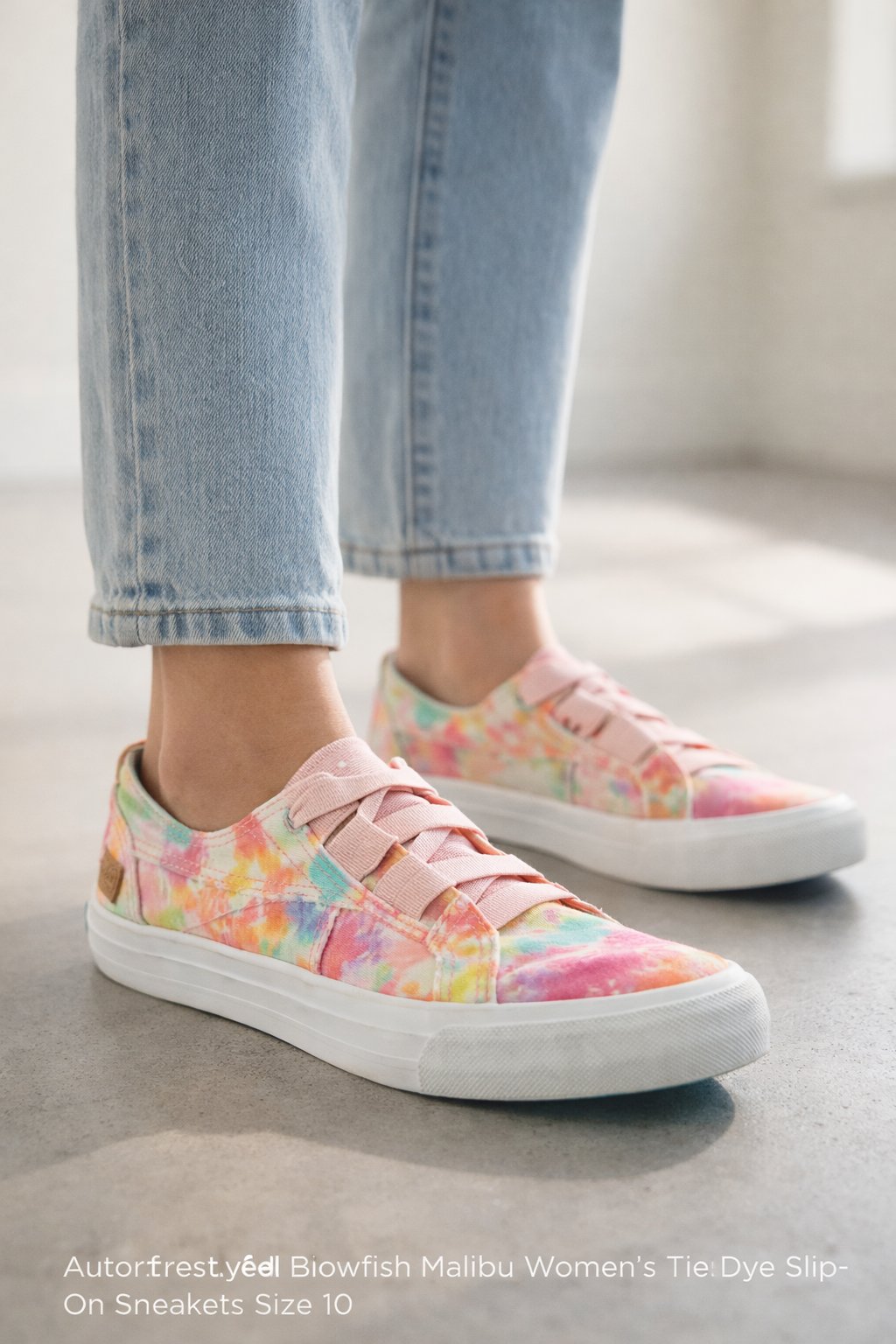 Blowfish Malibu Tie-Dye Slip-On Sneakers - Multicolor Canvas Size 10