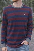 American Eagle — Thermal Long Sleeve | Heritage stripe in waffle-knit cotton blend · Sz XS