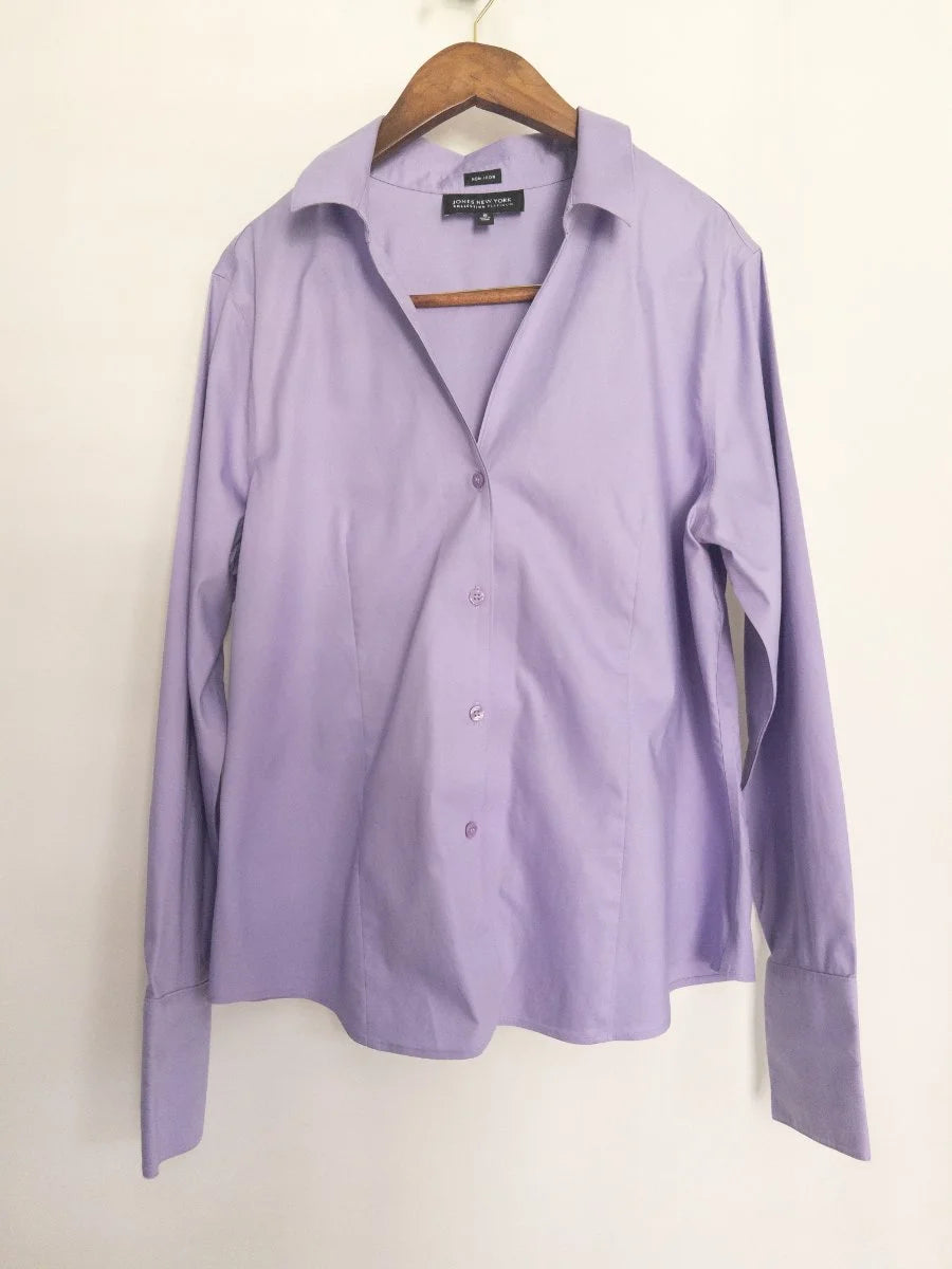 Jones New York Collection Platinum — Blouse | Lavender that doesn't ask for permission · Sz 16