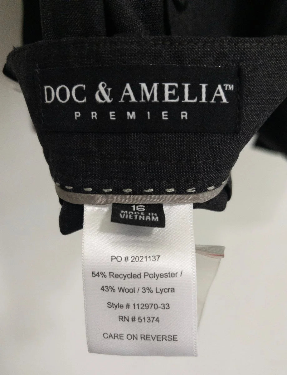 Doc & Amelia Premier — Tailored pants | Sharp where it counts, quiet everywhere else · Sz 16