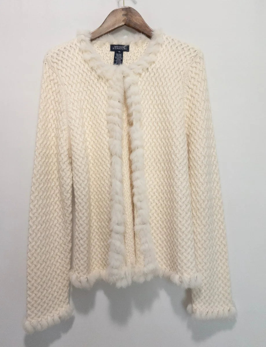 Jones New York Signature — Knit sweater | Luxury has a texture. This is it · Sz XL