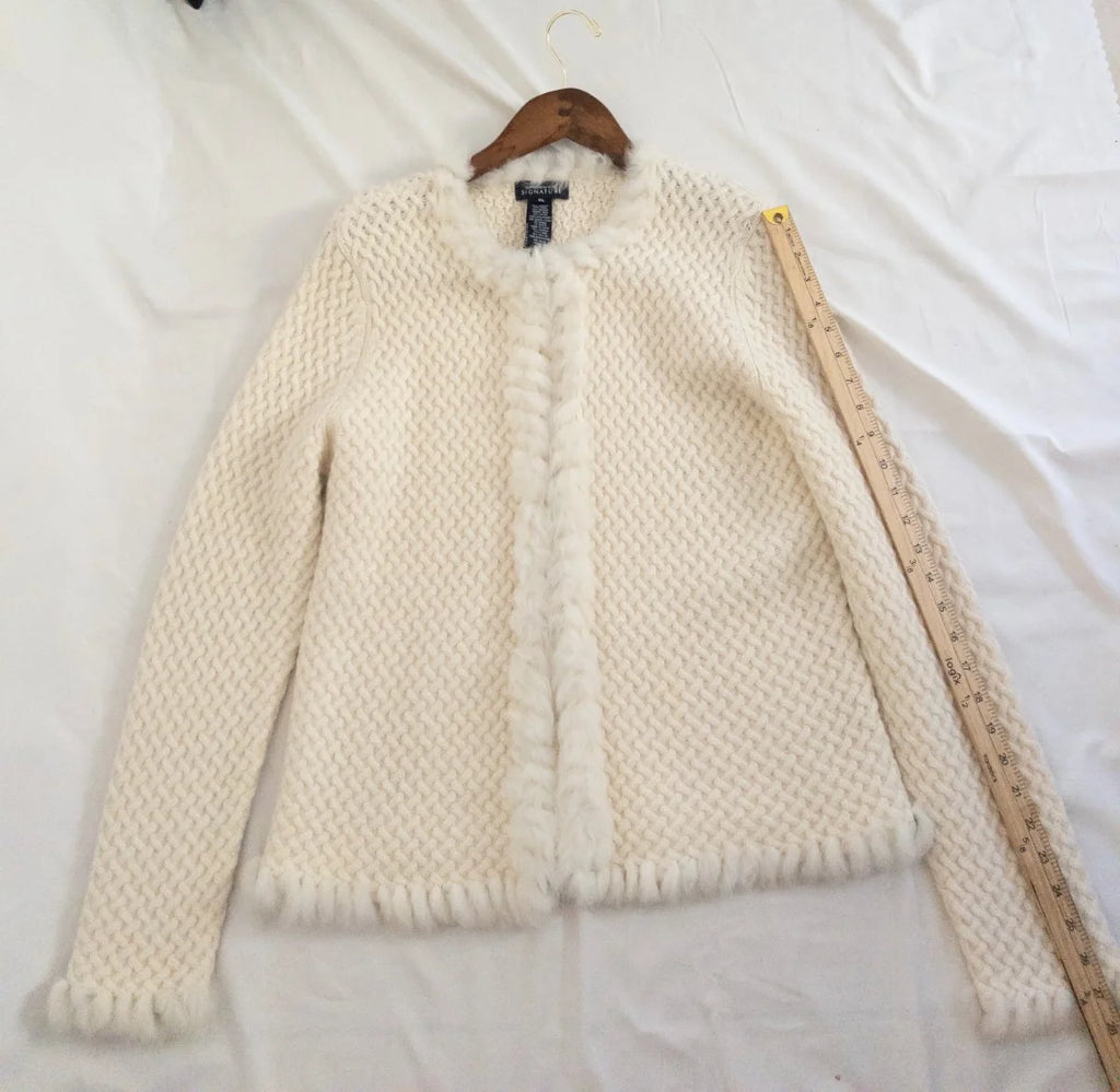 Jones New York Signature — Knit sweater | Luxury has a texture. This is it · Sz XL