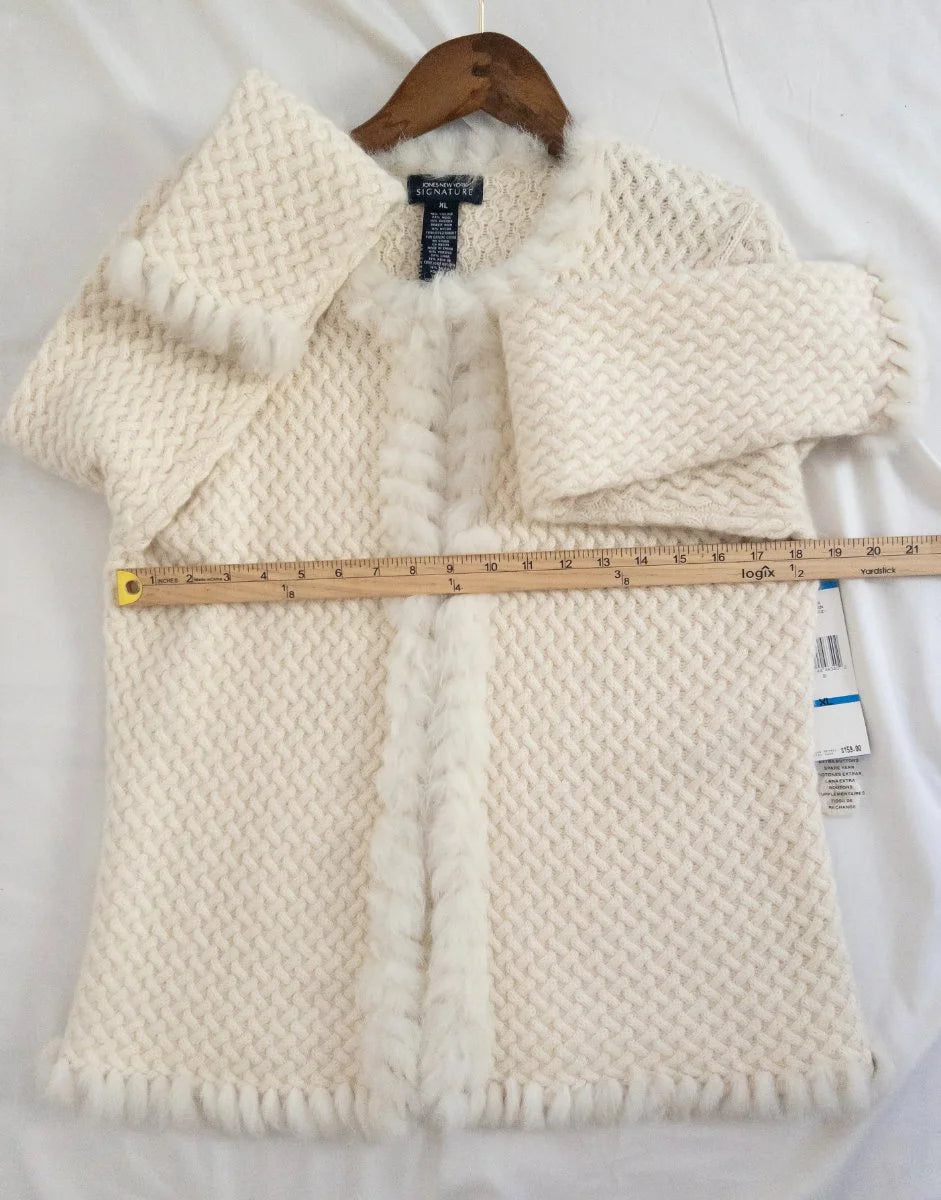 Jones New York Signature — Knit sweater | Luxury has a texture. This is it · Sz XL