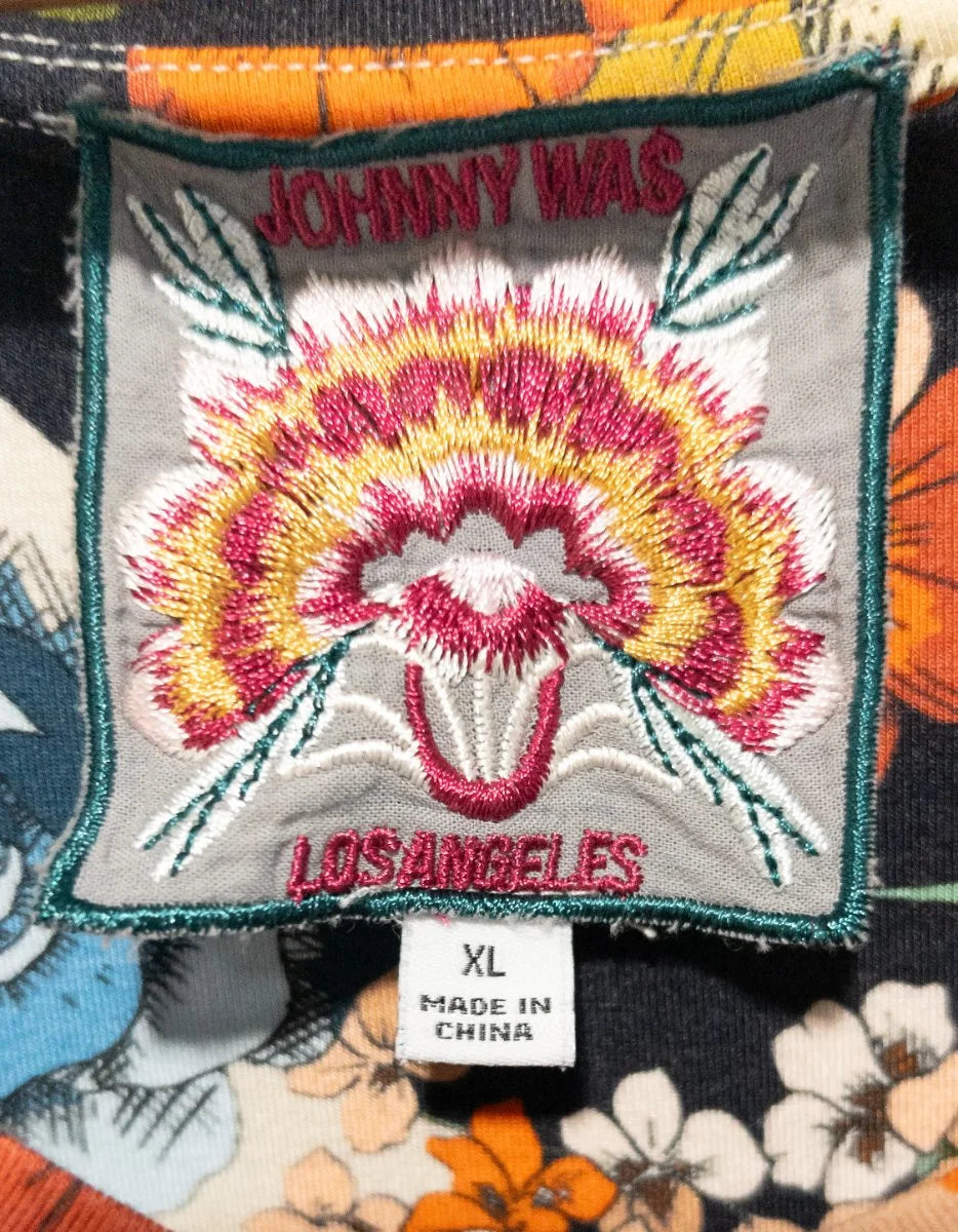 Johnny Was — Crew neck t-shirt | Botanicals don't shout — they grow on you · Sz XL