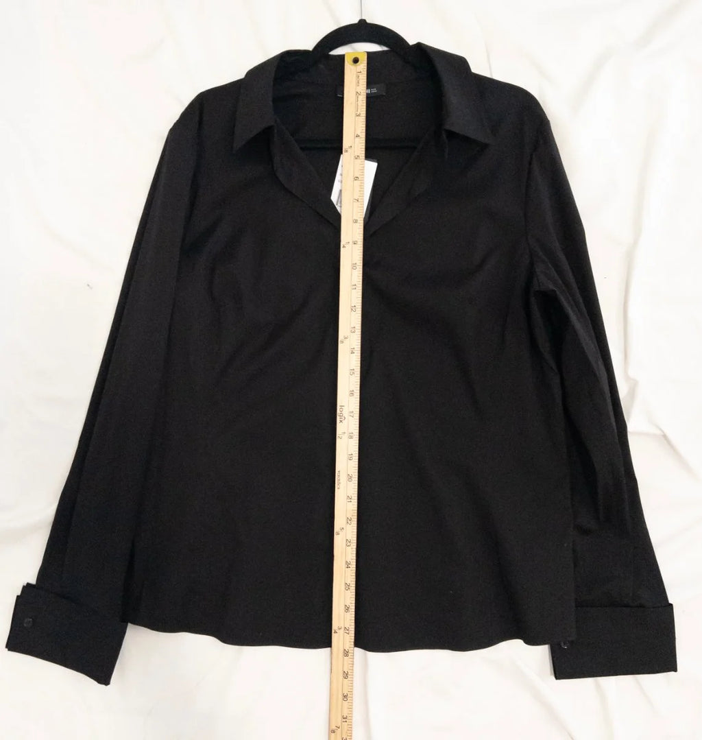 Lafayette 148 New York — Blouse | French cuffs were never meant for quiet rooms · Sz 16