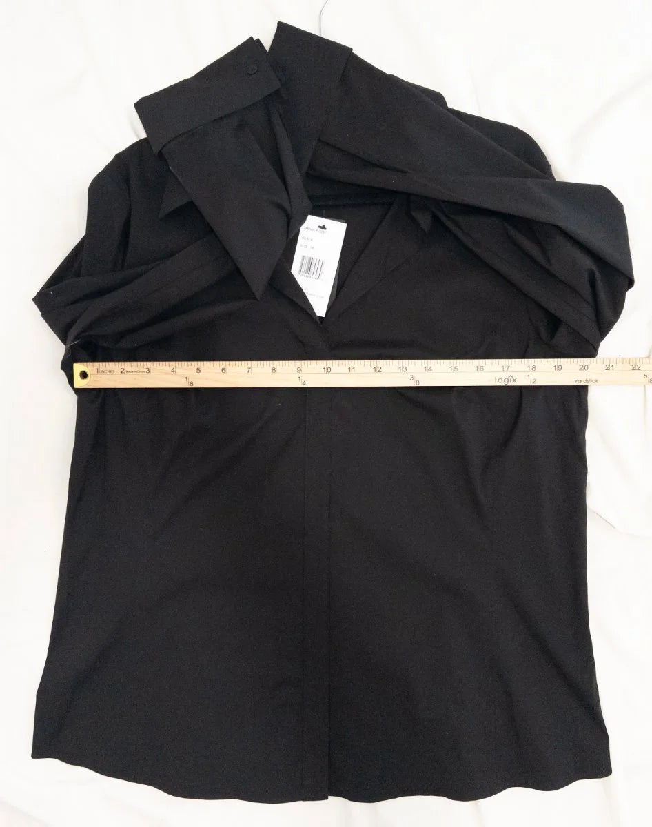 Lafayette 148 New York — Blouse | French cuffs were never meant for quiet rooms · Sz 16