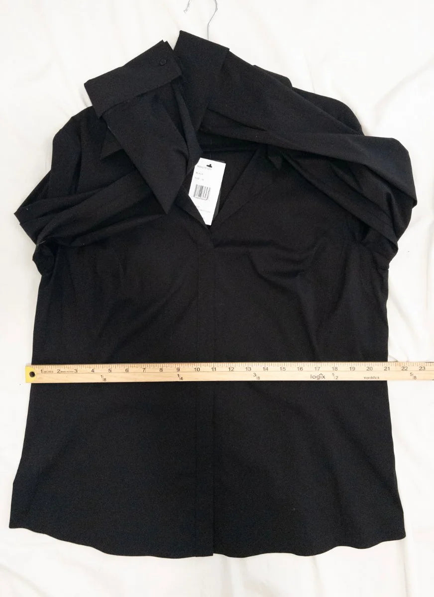 Lafayette 148 New York — Blouse | French cuffs were never meant for quiet rooms · Sz 16