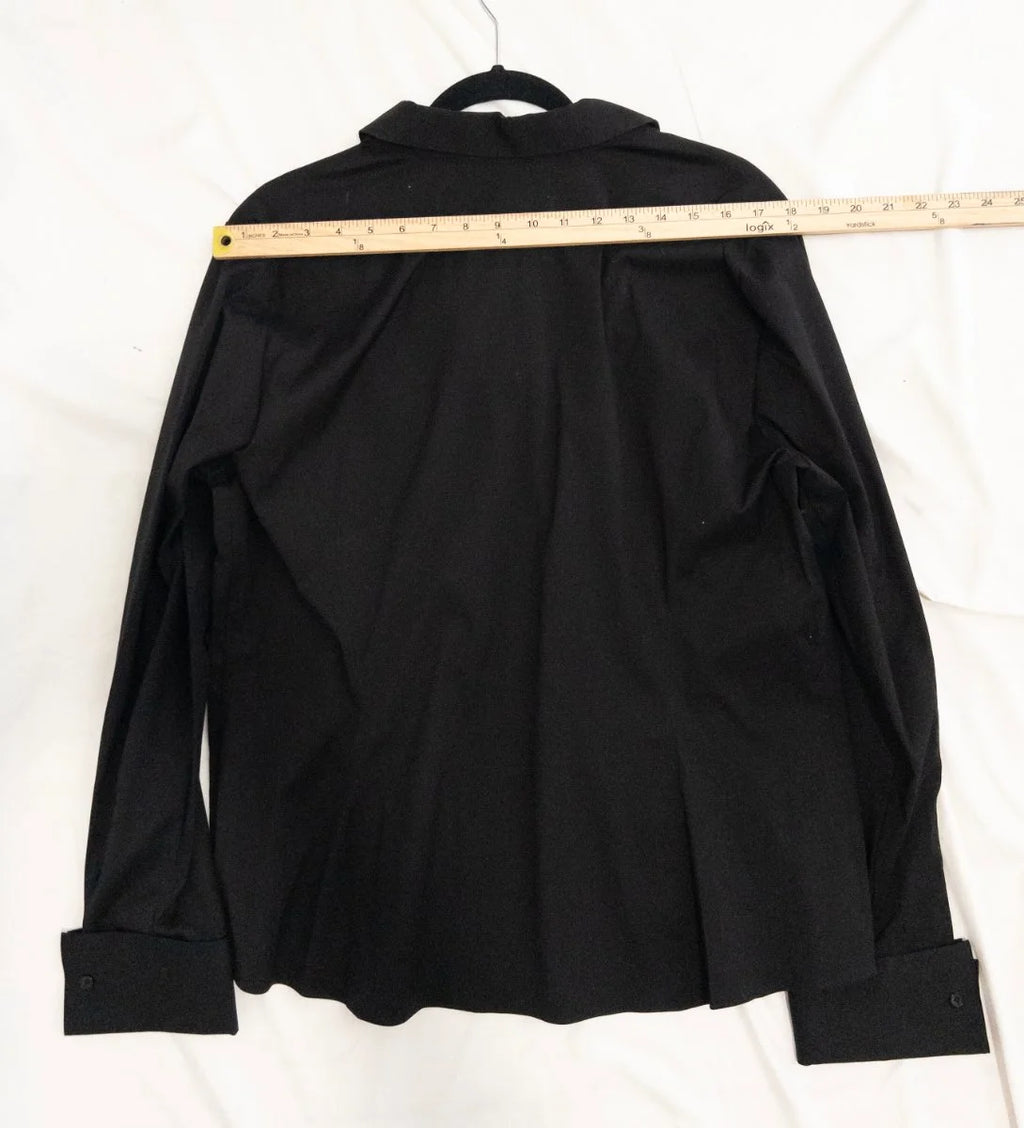 Lafayette 148 New York — Blouse | French cuffs were never meant for quiet rooms · Sz 16