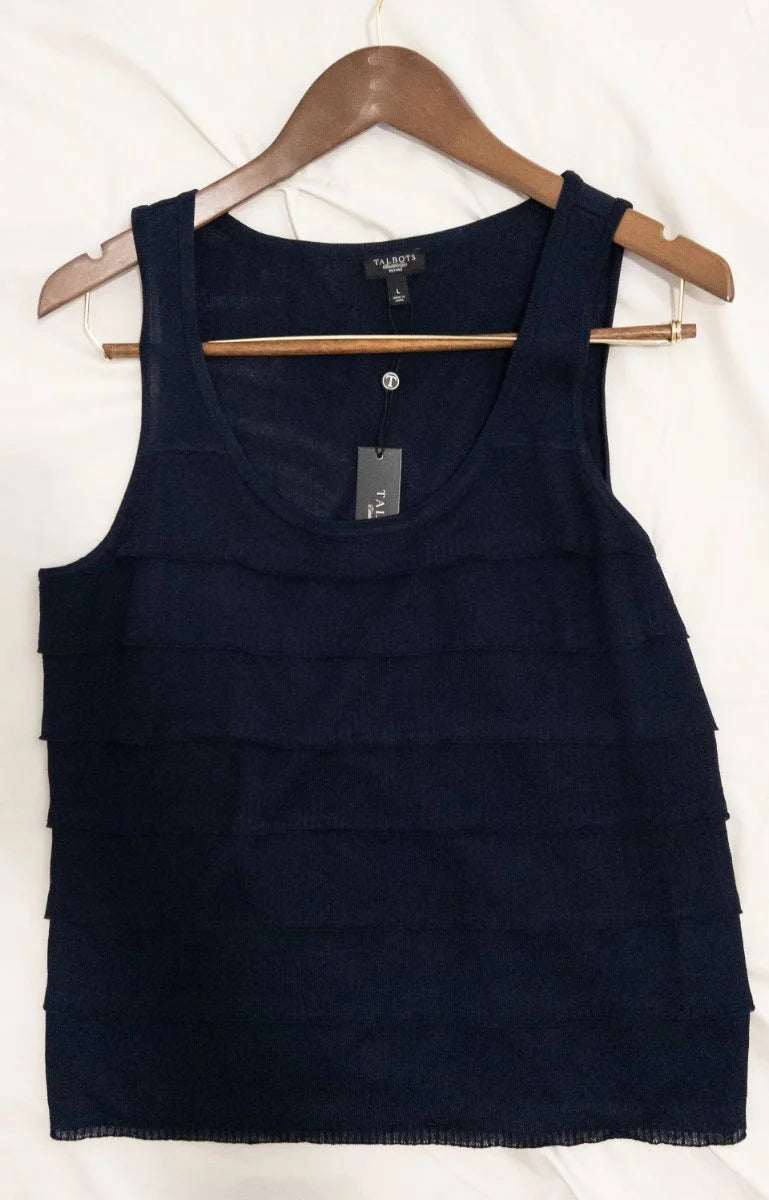 Talbots — Tank top | Quiet pieces earn attention. This one does it in tiers · Sz LP