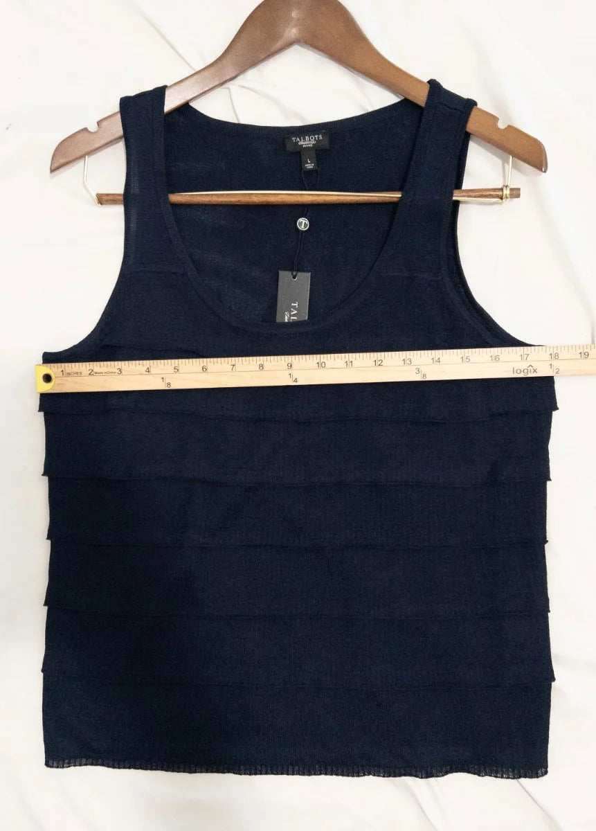 Talbots — Tank top | Quiet pieces earn attention. This one does it in tiers · Sz LP
