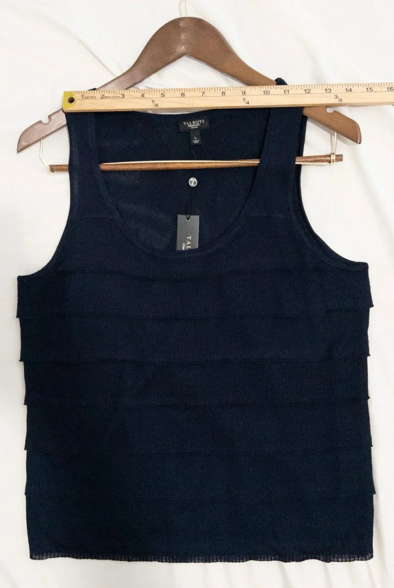Talbots — Tank top | Quiet pieces earn attention. This one does it in tiers · Sz LP