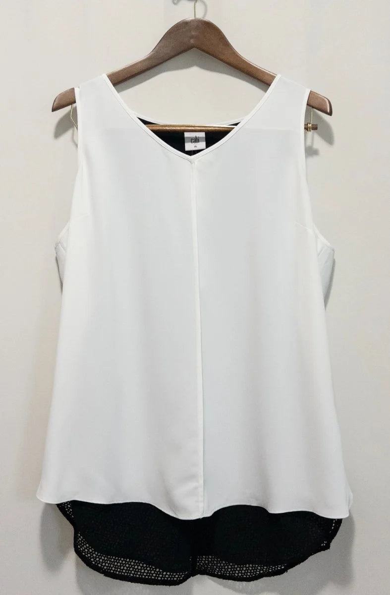 Cabi — Blouse | The back is the whole conversation · Sz XL