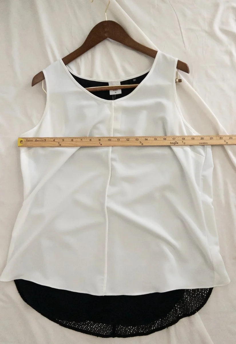 Cabi — Blouse | The back is the whole conversation · Sz XL