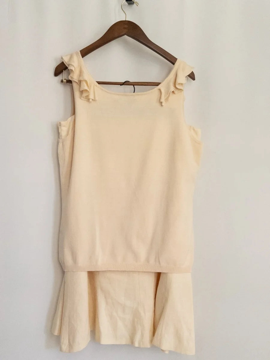 Lauren Ralph Lauren — Dress | Ivory was never quiet — this dress makes a case for both · Sz XL-16