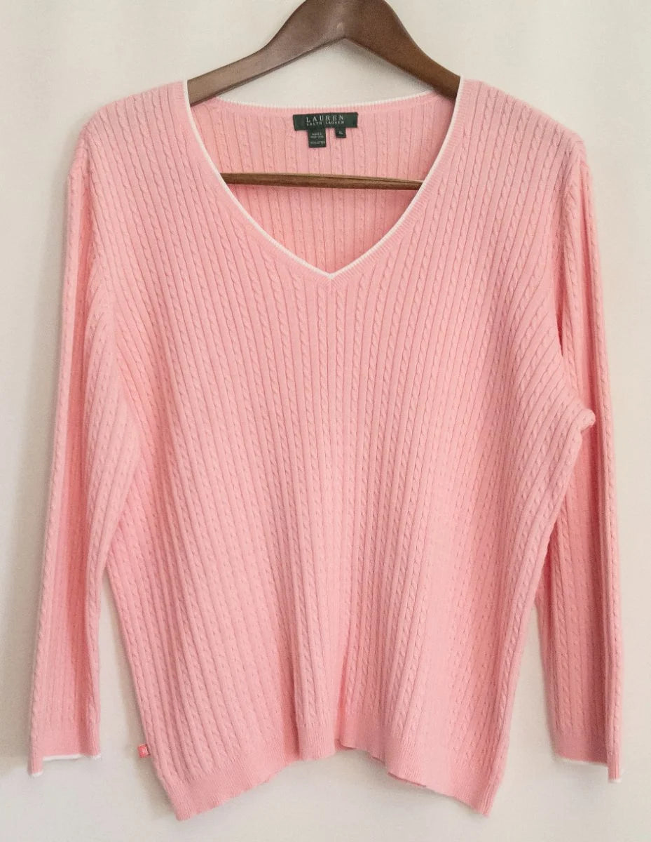 Lauren Ralph Lauren — Knit sweater | Quiet luxury has a color, and this is it · Sz XL