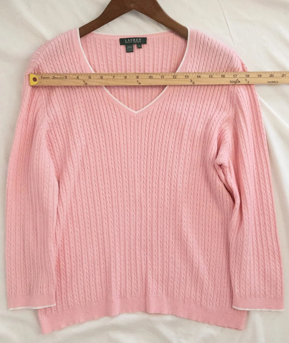 Lauren Ralph Lauren — Knit sweater | Quiet luxury has a color, and this is it · Sz XL