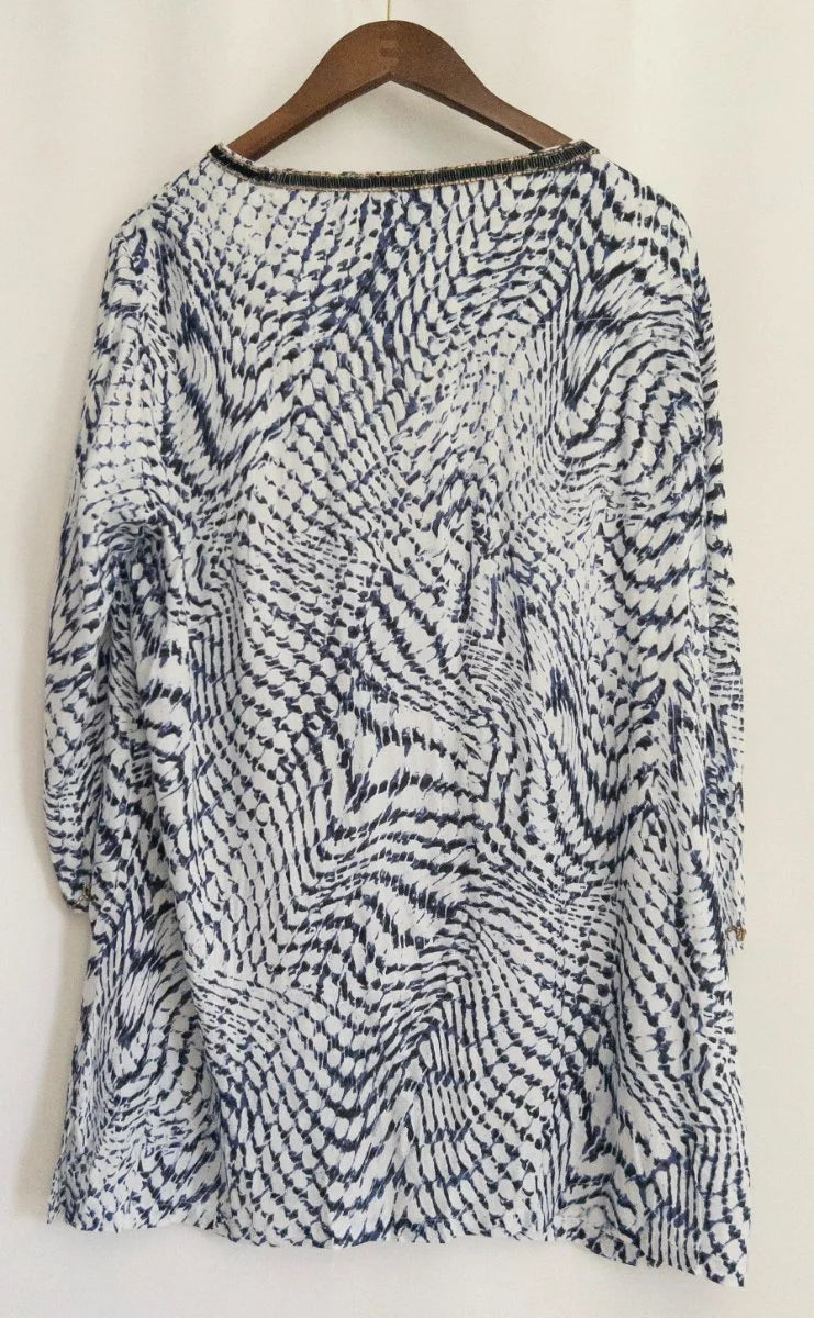 Soft Surroundings — Blouse | The print moves. The chain stays. So do you. · Sz XL