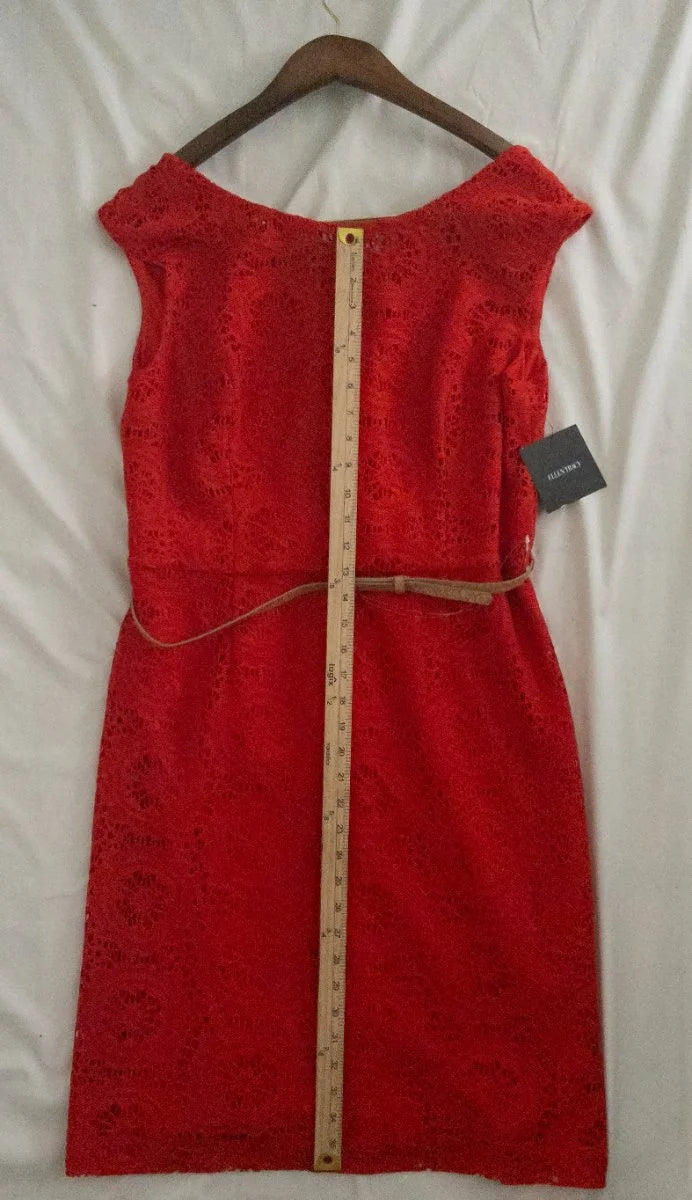 Ellen Tracy — Dress | Red this deliberate doesn't ask for the room — it owns it · Sz 16