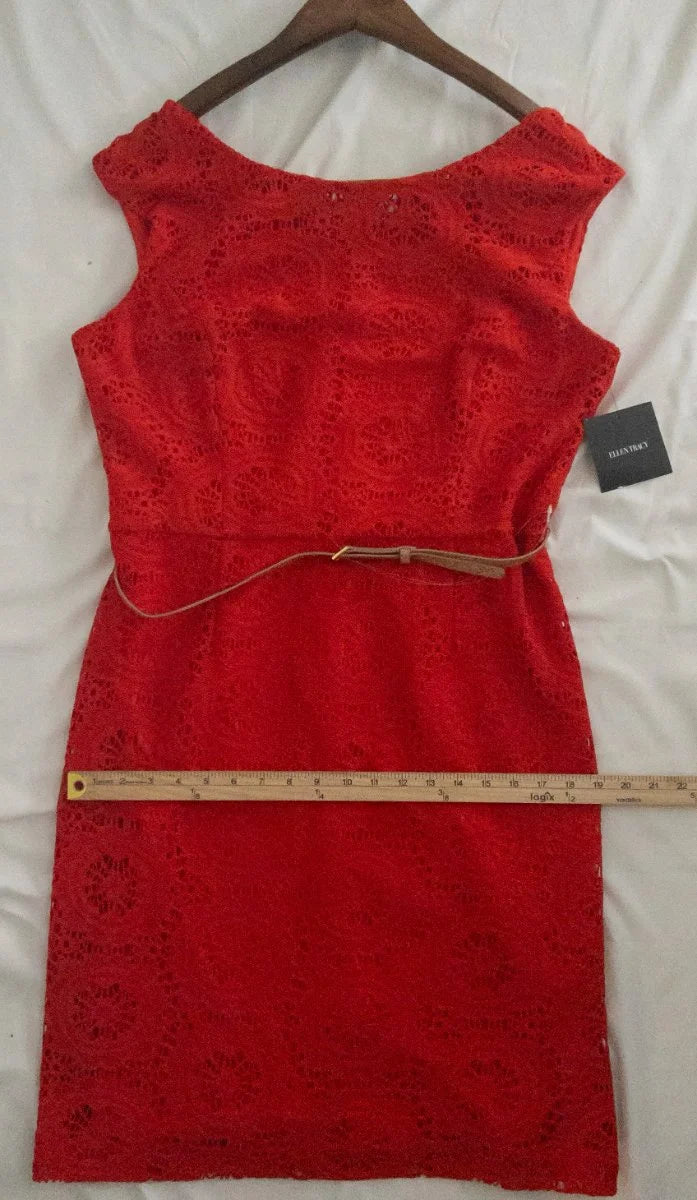 Ellen Tracy — Dress | Red this deliberate doesn't ask for the room — it owns it · Sz 16