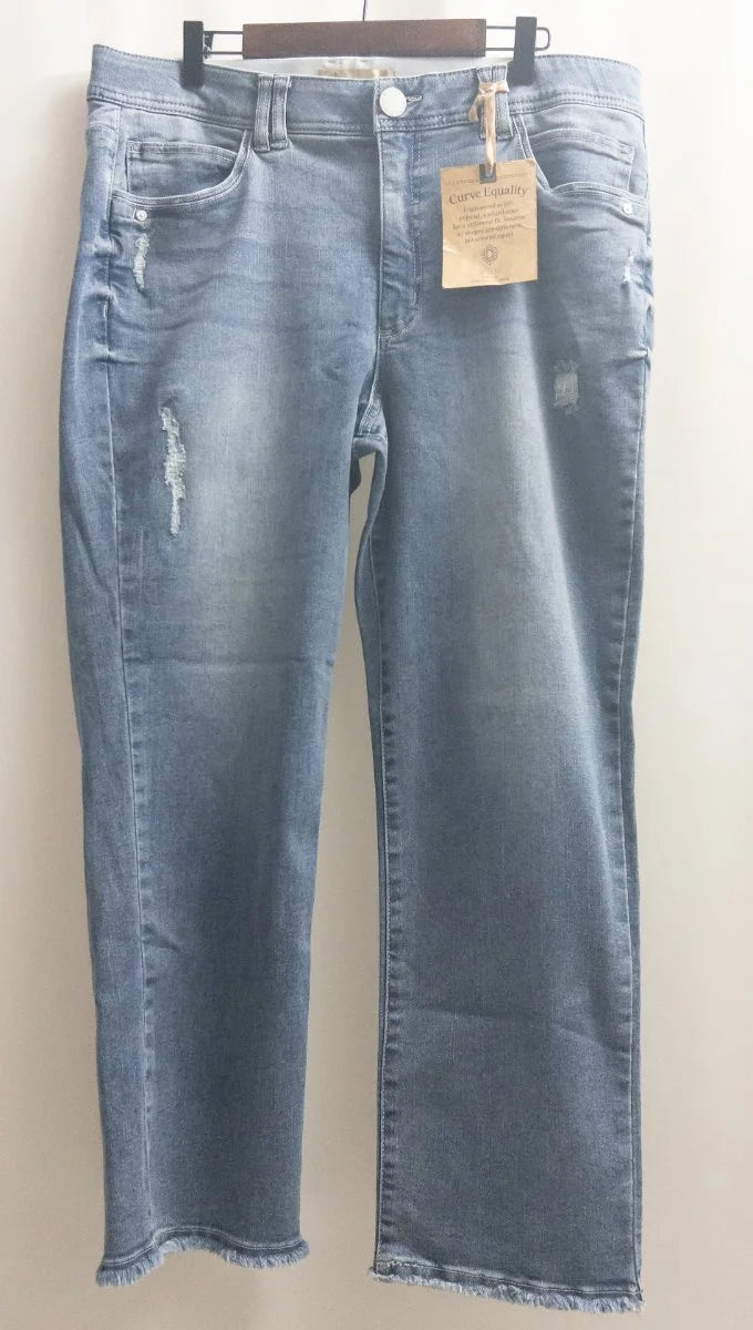 Democracy — Denim jeans | Not distressed by accident — distressed with intention · Sz 16