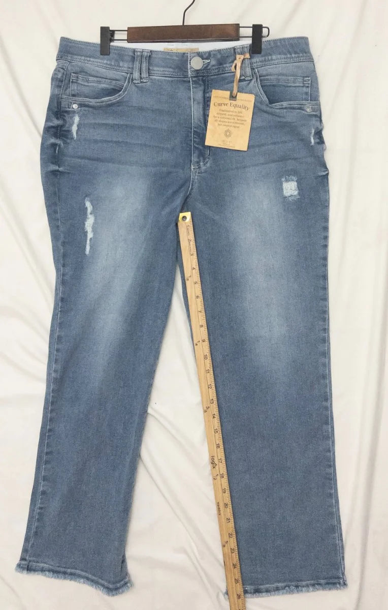 Democracy — Denim jeans | Not distressed by accident — distressed with intention · Sz 16