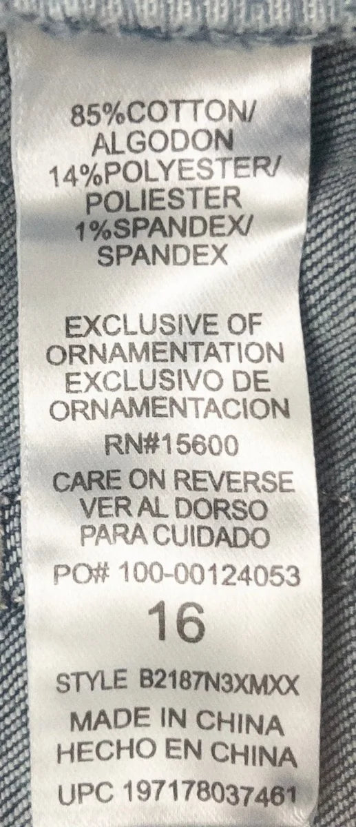 Democracy — Denim jeans | Not distressed by accident — distressed with intention · Sz 16