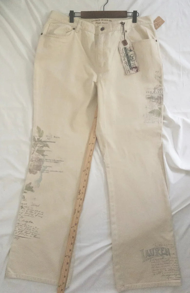 Lauren Jeans Co. Ralph Lauren — Denim jeans | The garden didn't come to you — you wear it now · Sz 16