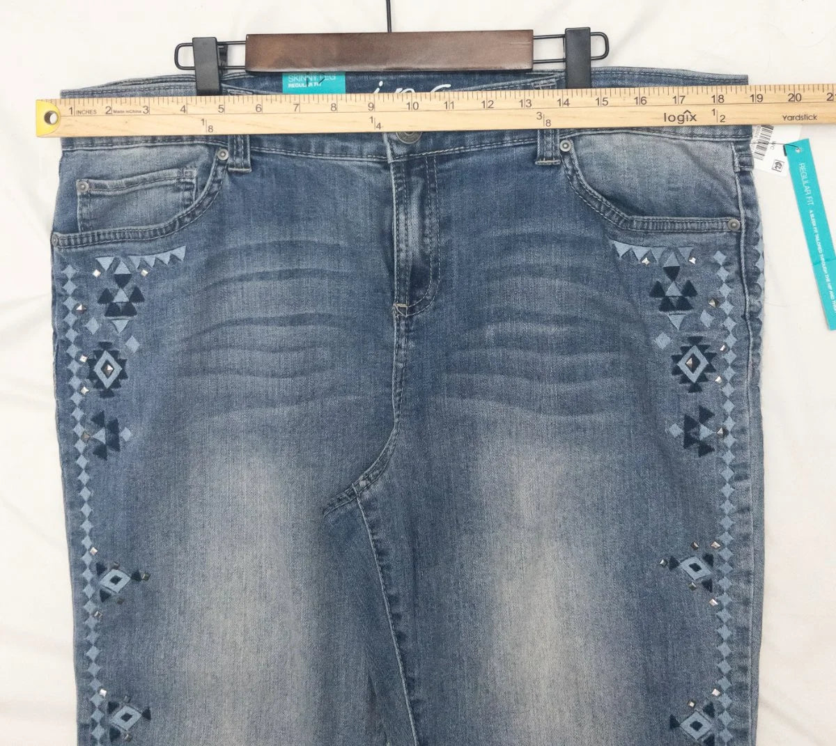INC Denim — Denim jeans | Geometry that moves. Structure that speaks before you do · Sz 16
