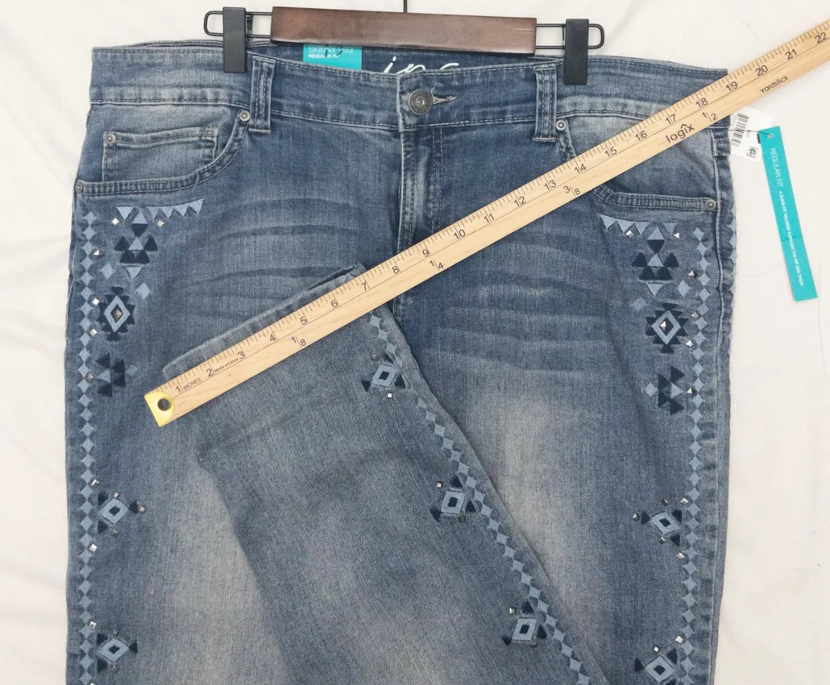 INC Denim — Denim jeans | Geometry that moves. Structure that speaks before you do · Sz 16