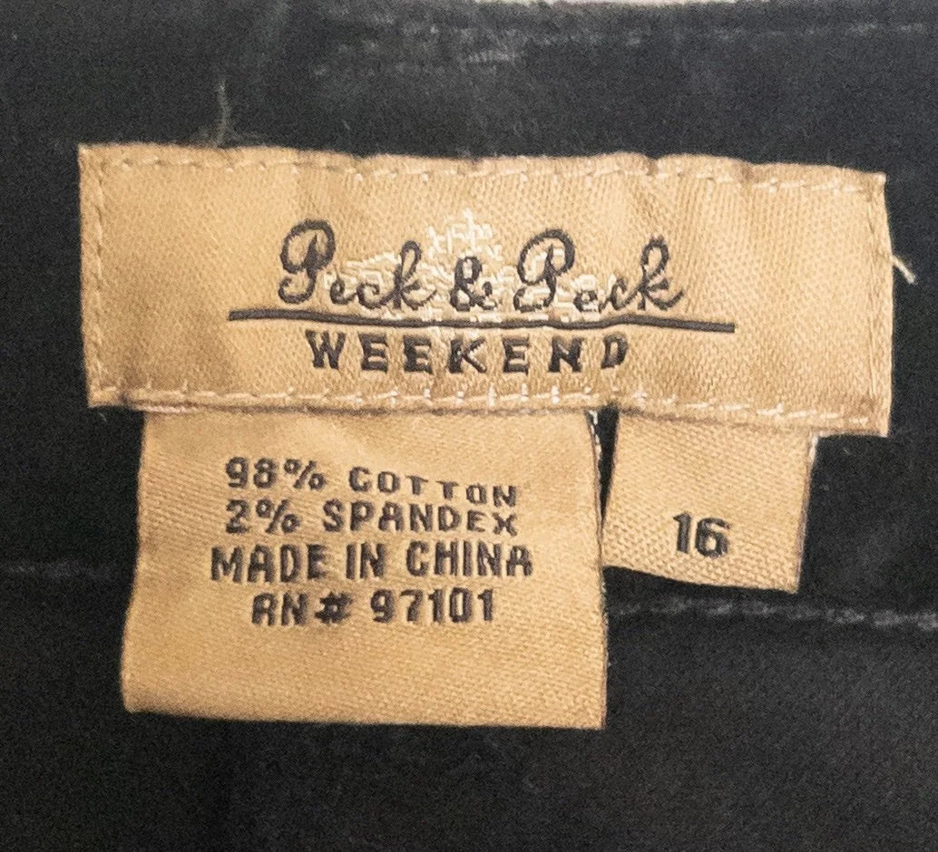 Peck & Peck Weekend — Tailored pants | Velvet has no business being this practical — and yet · Sz 16