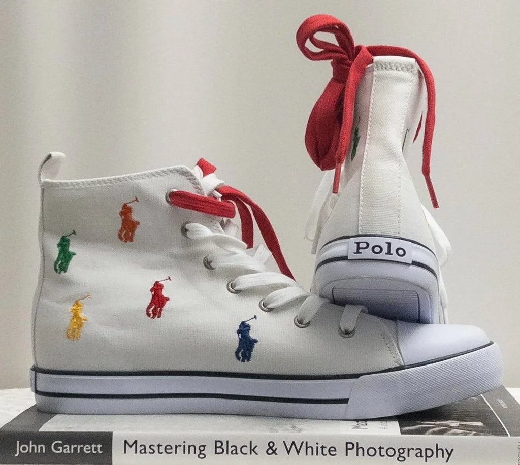 Polo Ralph Lauren — Sneakers | Quiet shoes don't wear this many colors and get away with it · Sz US 7 / UK 6.5 / EUR 41