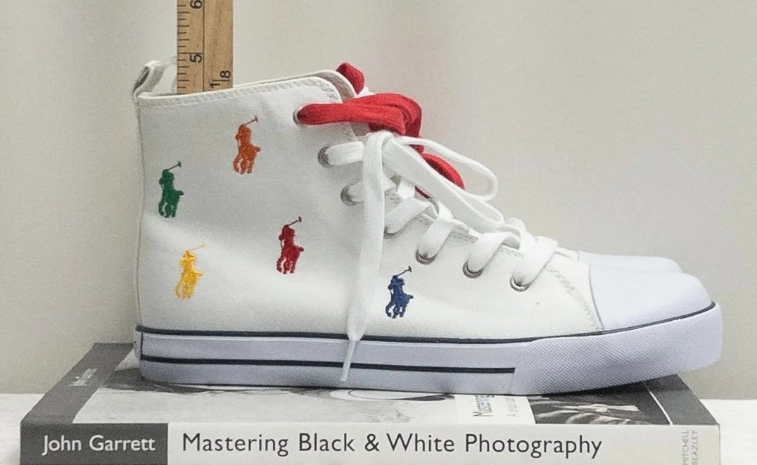 Polo Ralph Lauren — Sneakers | Quiet shoes don't wear this many colors and get away with it · Sz US 7 / UK 6.5 / EUR 41