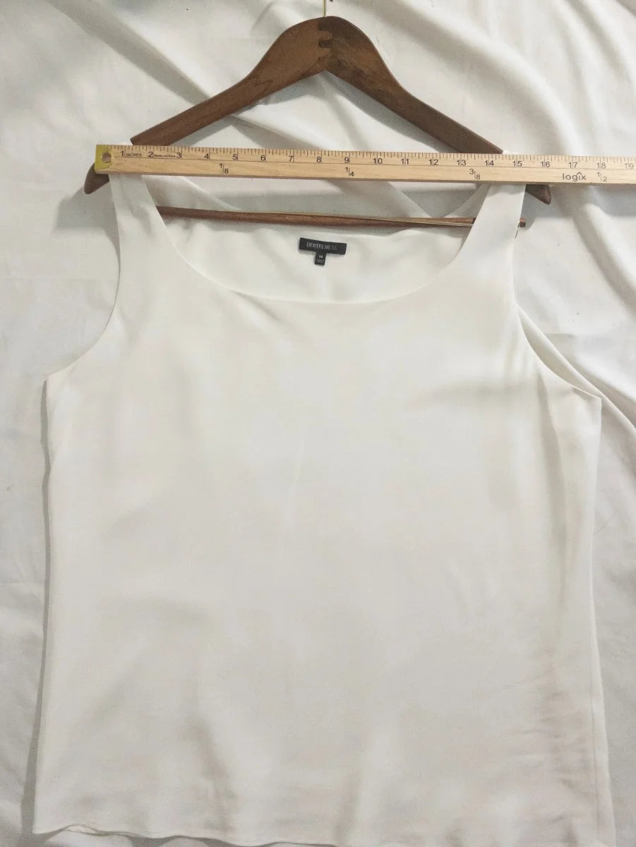 Lafayette 148 New York — Tank top | Not every white piece is quiet — this one chooses to be · Sz 14