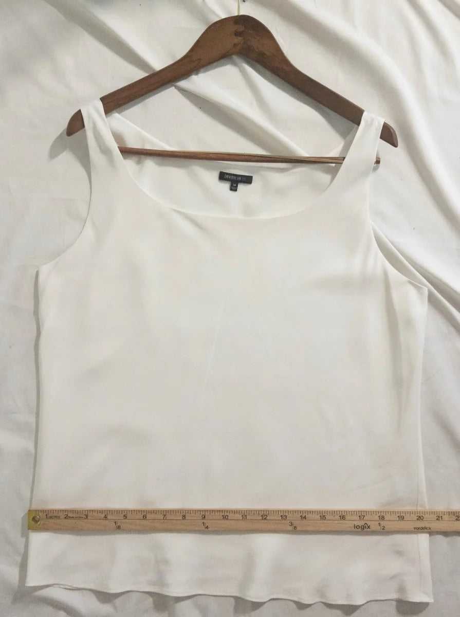 Lafayette 148 New York — Tank top | Not every white piece is quiet — this one chooses to be · Sz 14
