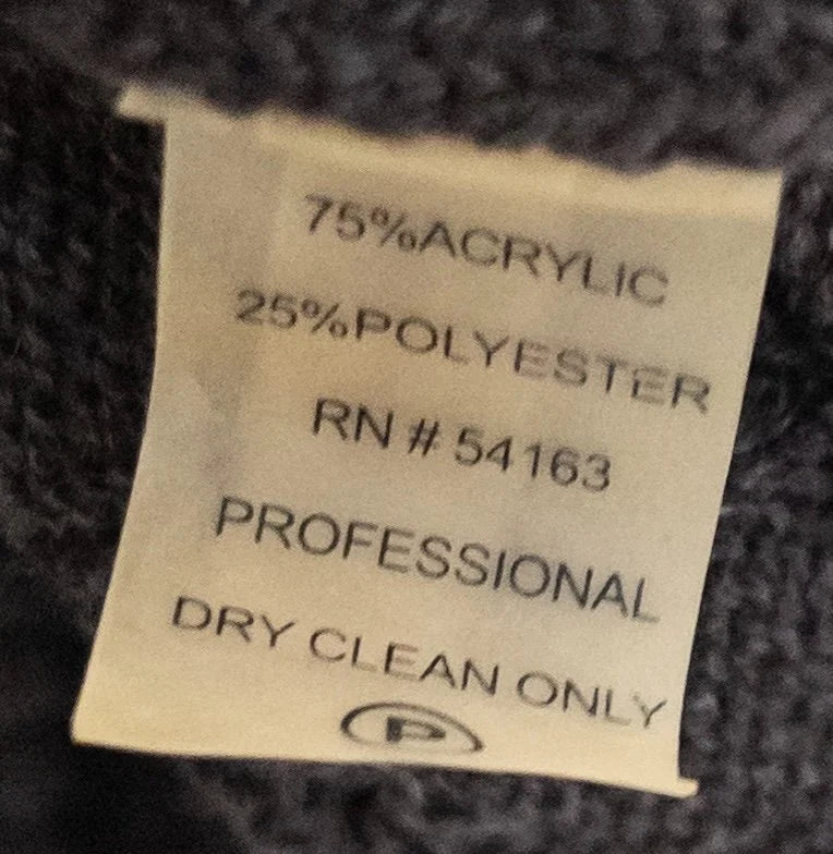 Calvin Klein - Dress - 75 acrylic 25 polyester - Sz XL - Curuva Care Label