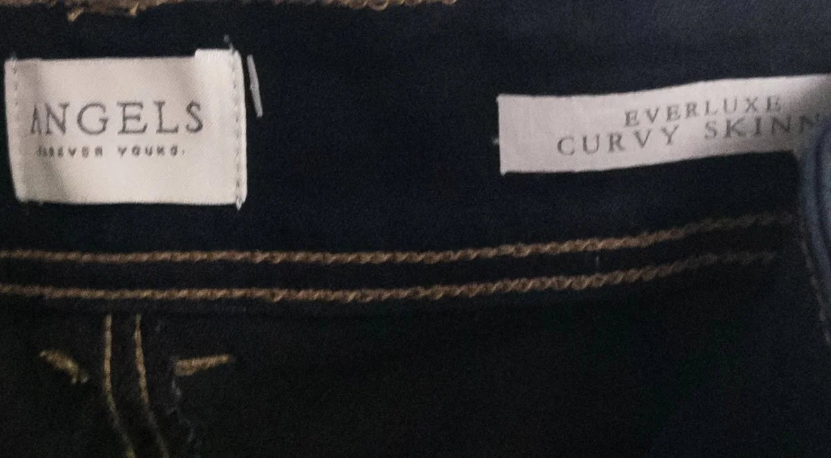 Angels Forever Young - Denim jeans - 81 cotton 17 polyester 2 spandex - Sz 16 38 - Curuva Type Skinny