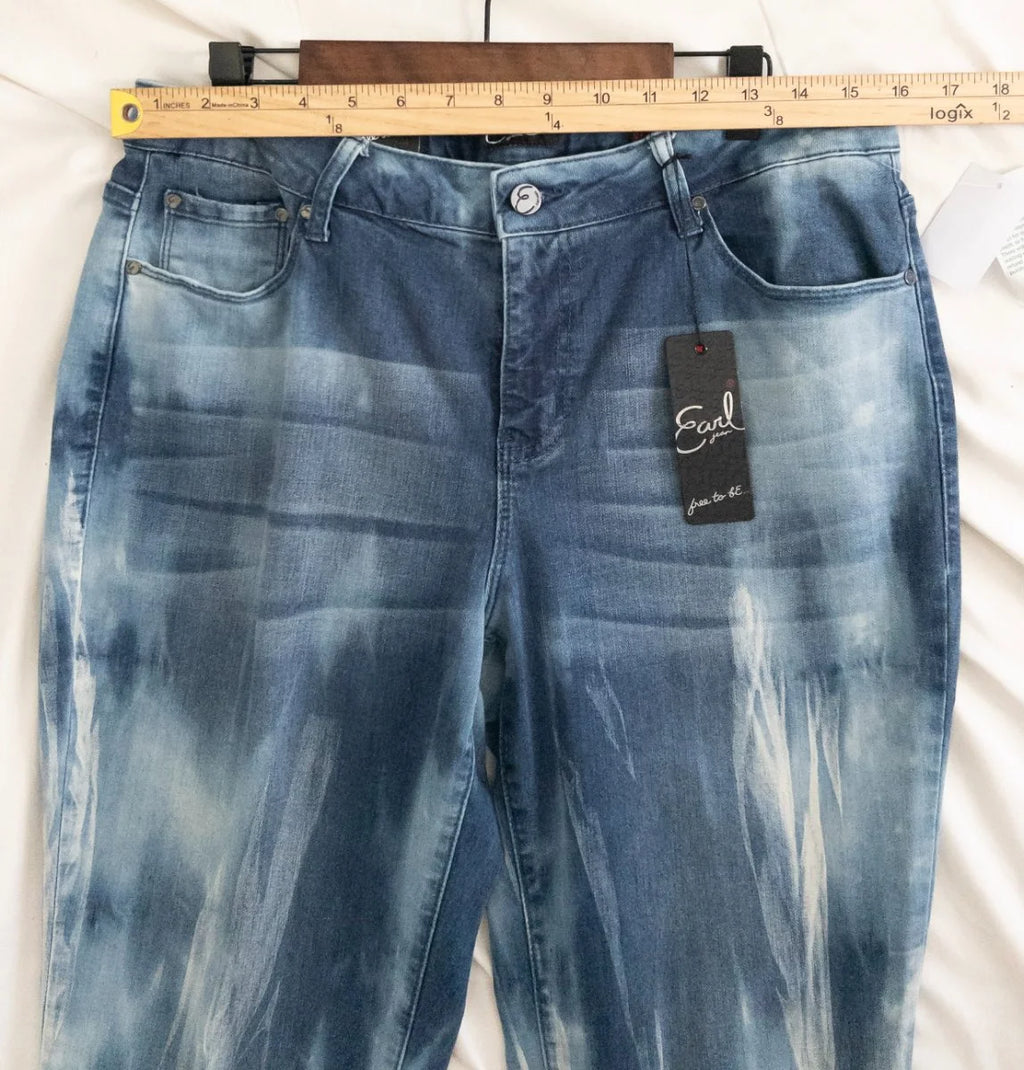 Earl Jean - Denim jeans - 58 Cotton 23 Polyester 17 Rayon 2 Spandex - Sz 16 - Curuva Waist