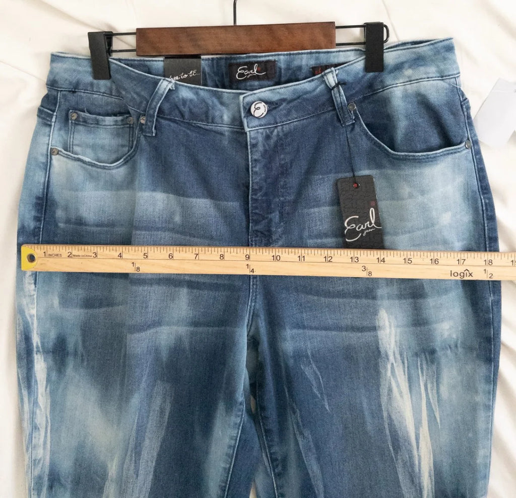 Earl Jean - Denim jeans - 58 Cotton 23 Polyester 17 Rayon 2 Spandex - Sz 16 - Curuva Hips