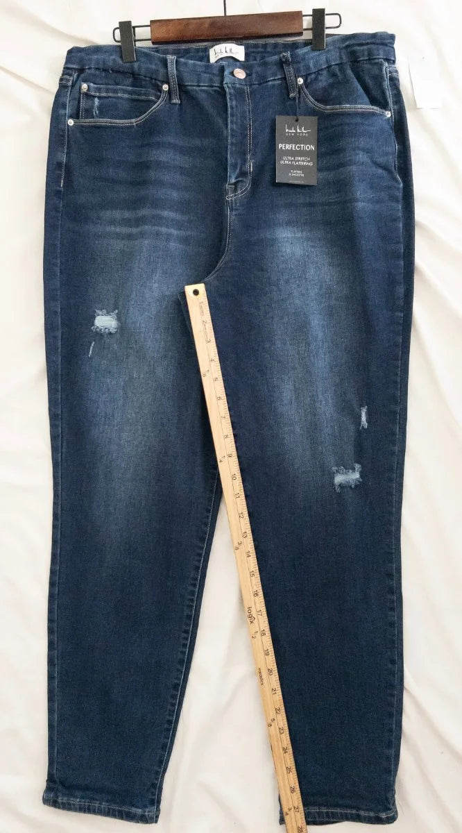 Nicole Miller New York - Denim jeans - 70 Cotton 28 Polyester 2 Spandex - Sz 16 - Curuva Inseam