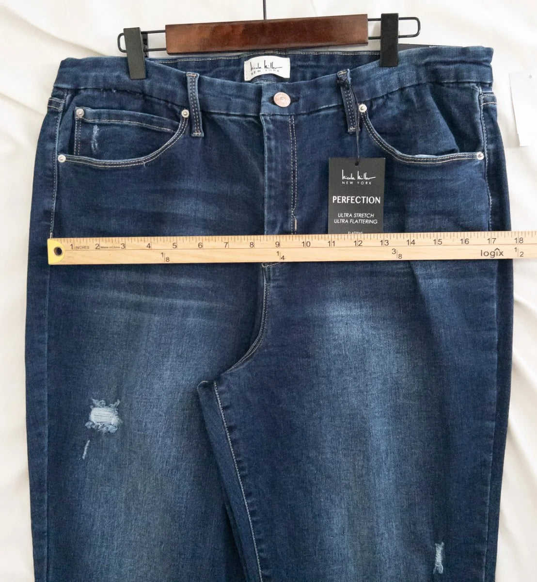 Nicole Miller New York - Denim jeans - 70 Cotton 28 Polyester 2 Spandex - Sz 16 - Curuva Hips