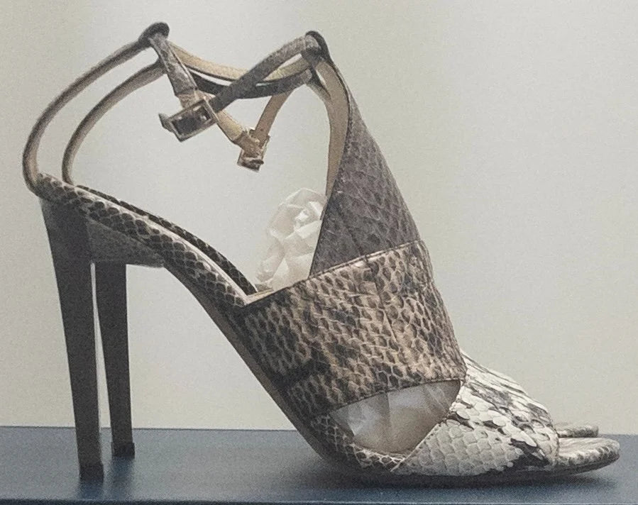Jimmy Choo - Heels - Python skin leather upper leather lining and sole - Sz 38 5 - Curuva Side