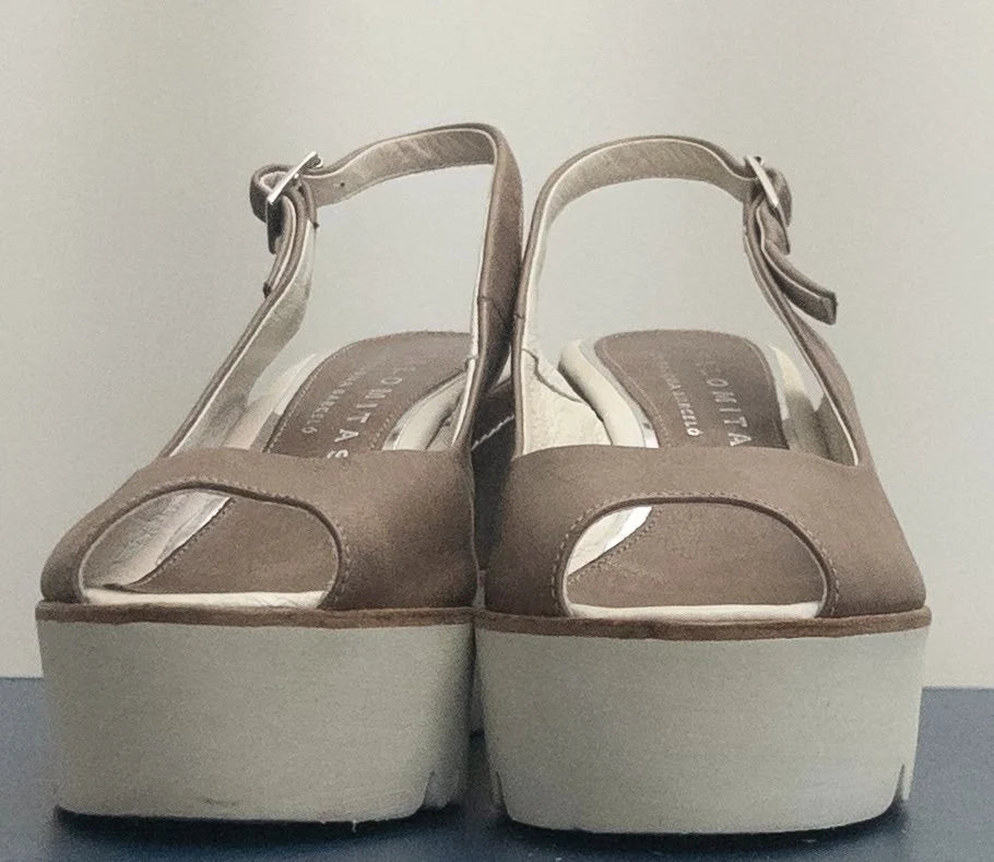 Palomitas by Paloma Barcel - Sandals - Suede nubuck leather upper leather lining - Sz 37 - Curuva Front