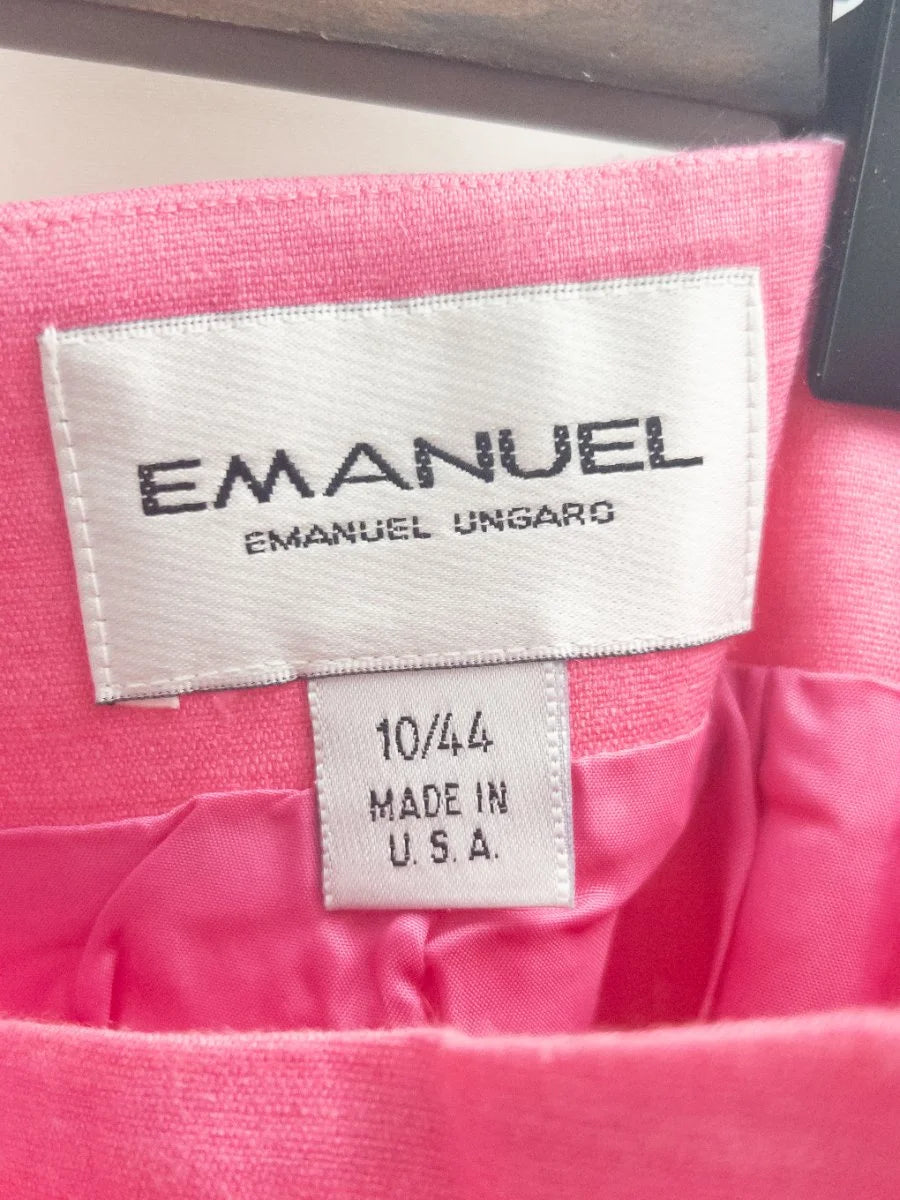Emanuel Ungaro - Skirt - 72 linen 26 4 viscose 1 6 spandex - Sz 10 44 - Curuva Brand