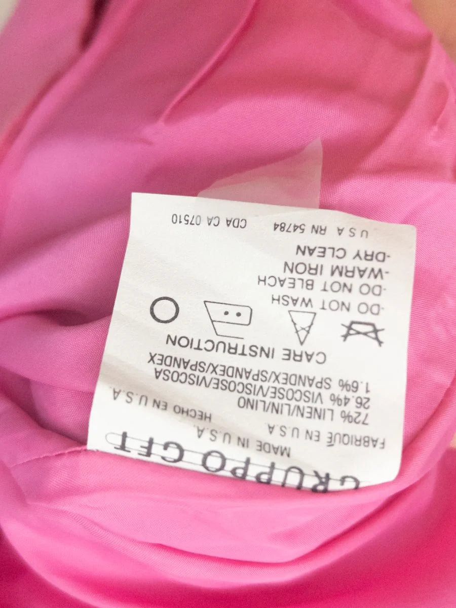 Emanuel Ungaro - Skirt - 72 linen 26 4 viscose 1 6 spandex - Sz 10 44 - Curuva Care Label