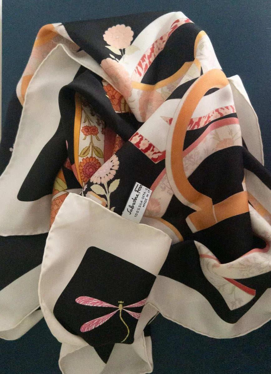 Salvatore Ferragamo — Foulard | Ferragamo never needed to shout. This silk does it quietly. · Sz one size