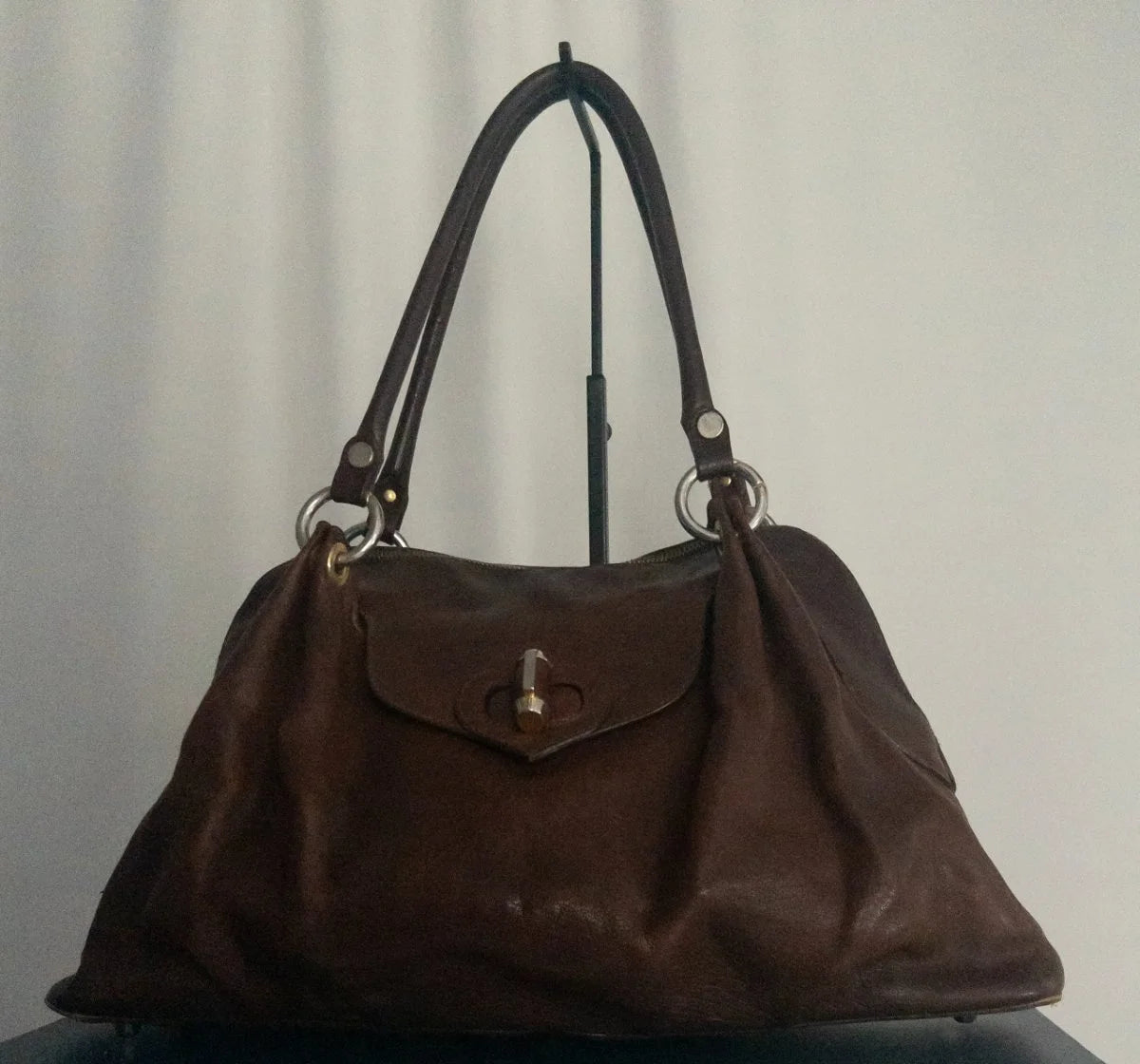 Moschino - Bag - Leather and suede - Sz OS - Curuva Front