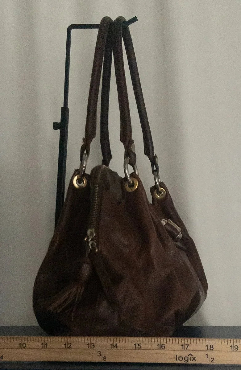 Moschino - Bag - Leather and suede - Sz OS - Curuva Depth measure
