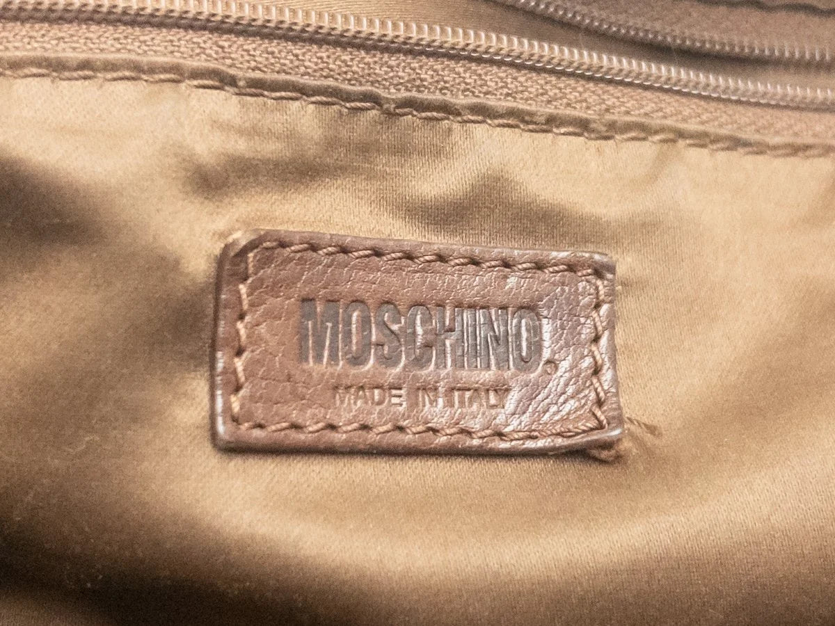 Moschino - Bag - Leather and suede - Sz OS - Curuva Brand inside