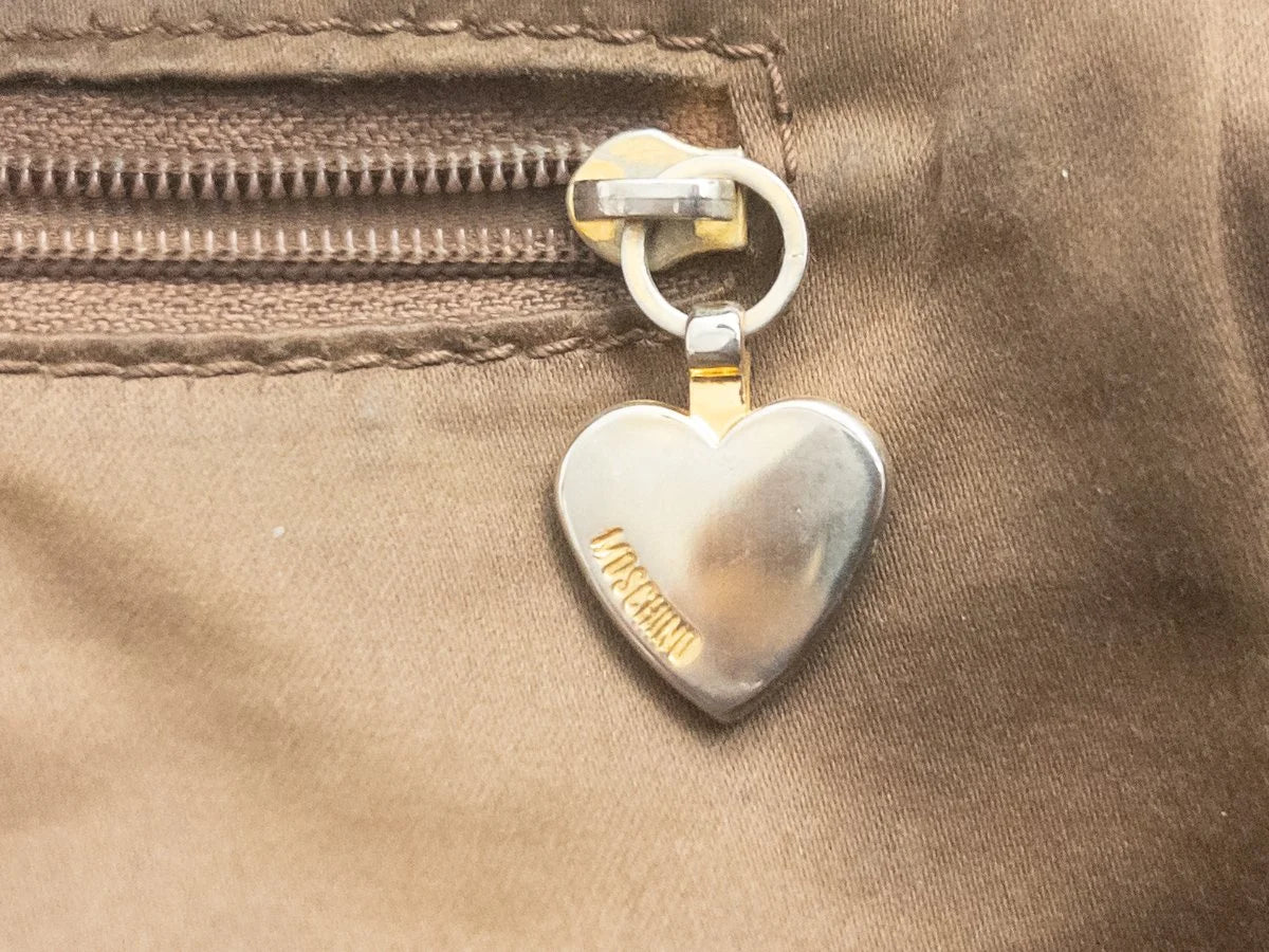 Moschino - Bag - Leather and suede - Sz OS - Curuva Inside Zipper