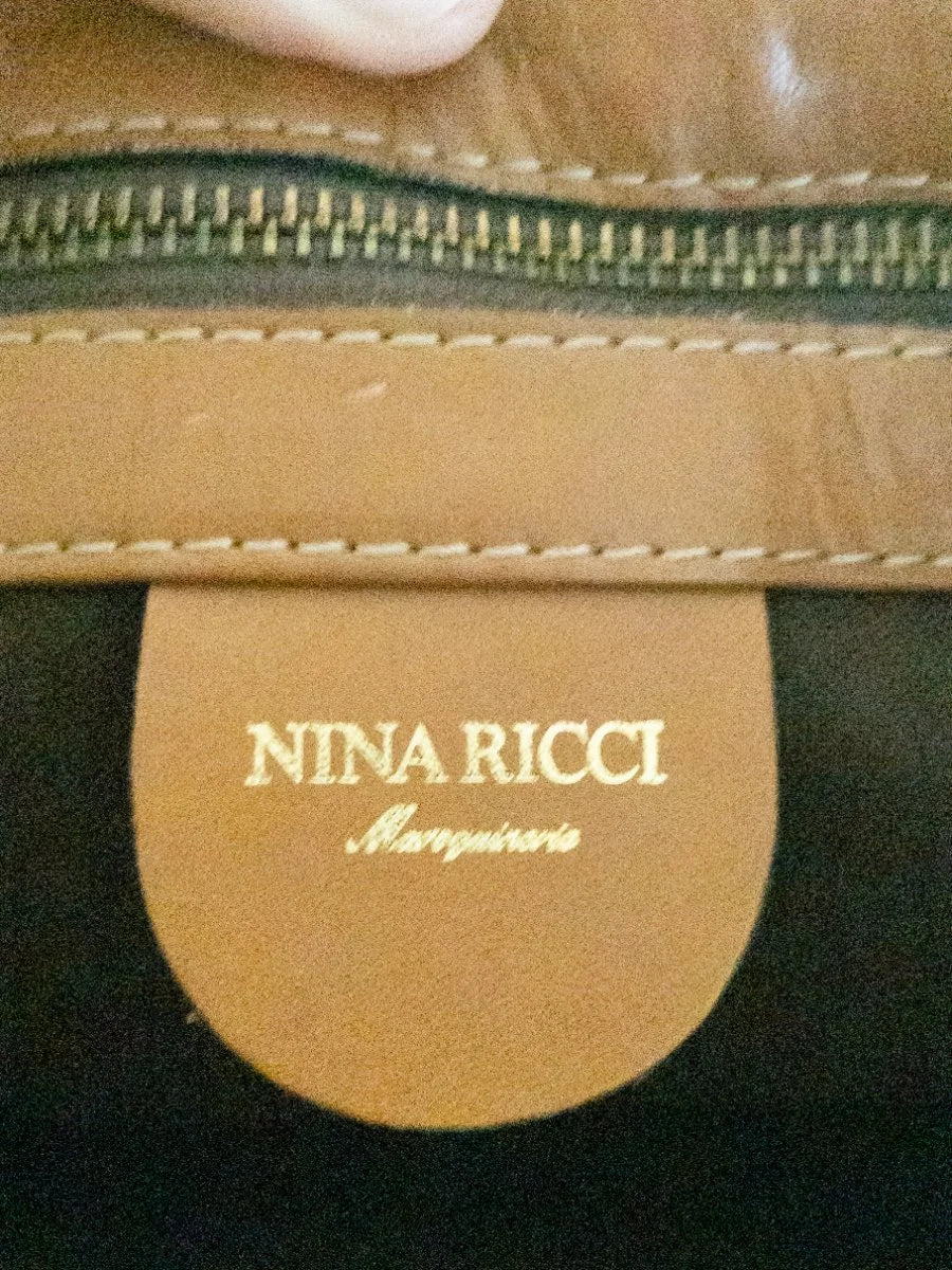 Nina Ricci - Bag - Coated canvas body with leather trim and handles - Sz OS - Curuva Inside Brand